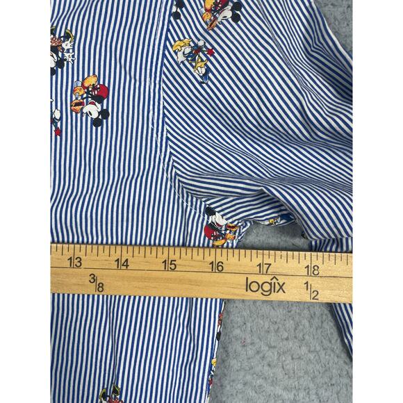 Ask Enquired Womens Disney Print Striped Long Sleeve Button Up Shirt Size S - Picture 4 of 11